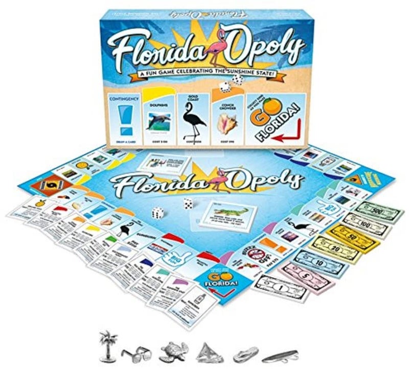 Late for the Sky Florida-Opoly Board Game - Florida property trading family strategy for 2-6 players, ages 8+, party game night, educational travel gift - Image 1